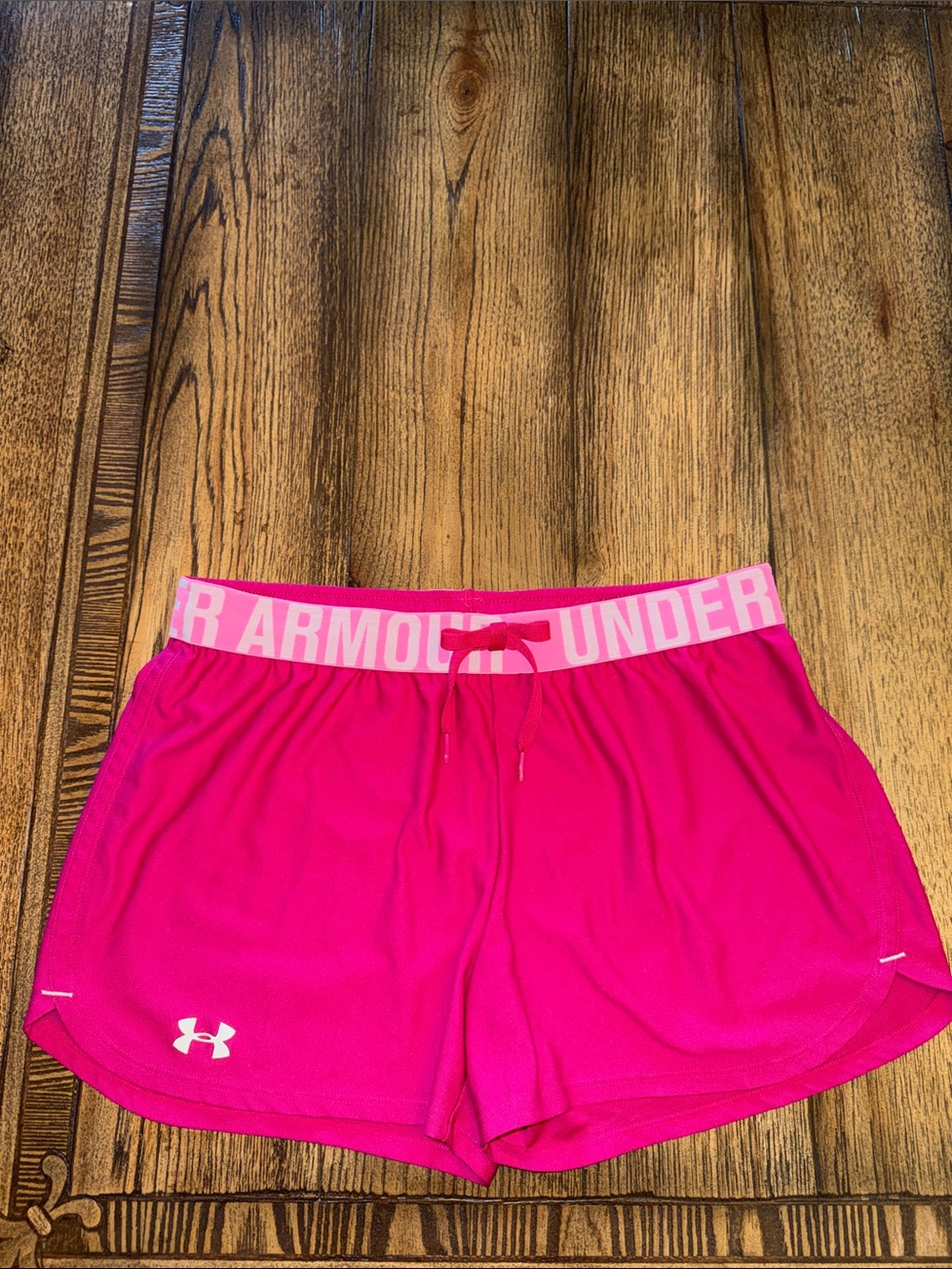 Under Armour Women's Bright Pink Athletic Drawstring Shorts